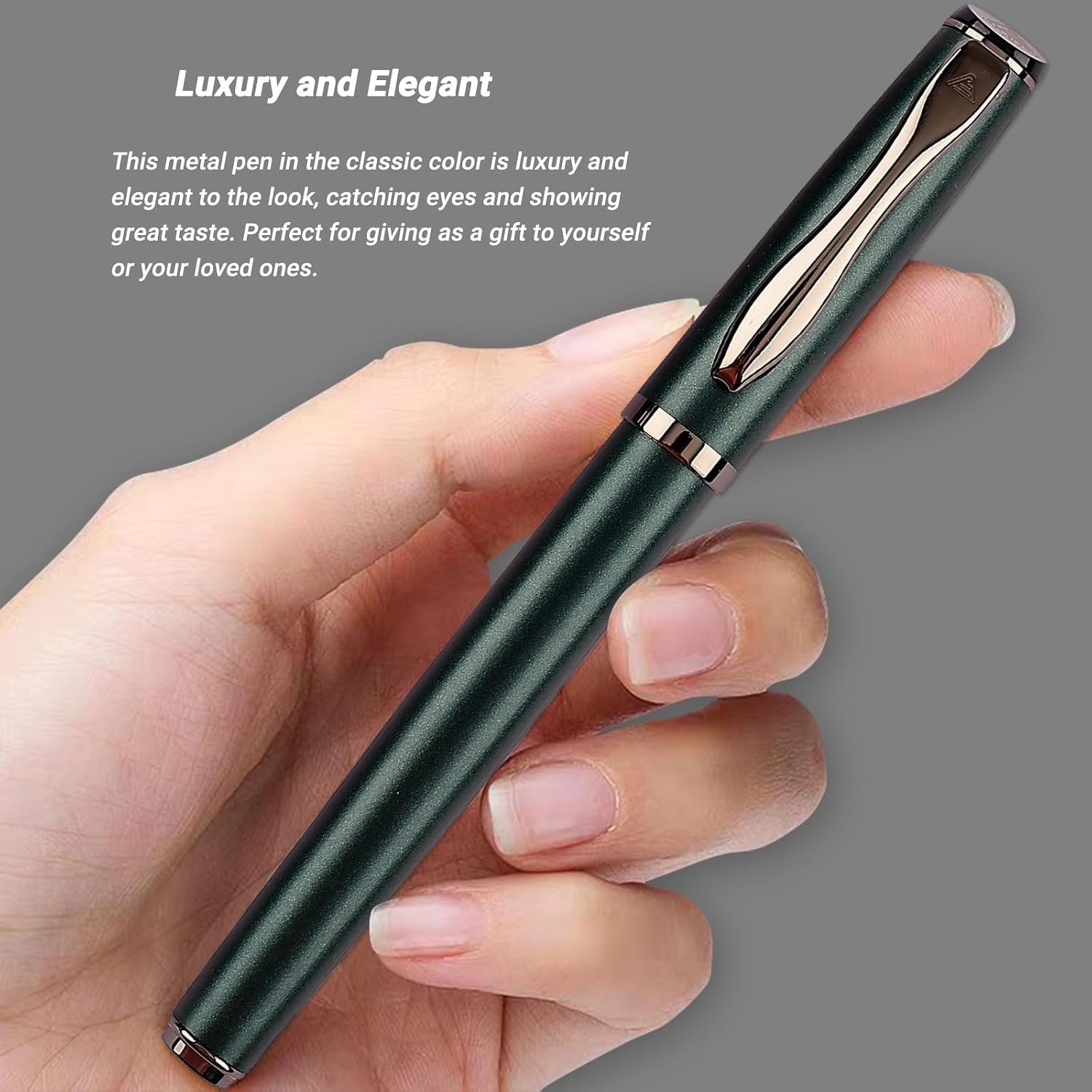 Luxury Rollerball Pen, Black Ink, Fine Point, Unisex, Professional Writing Pe…