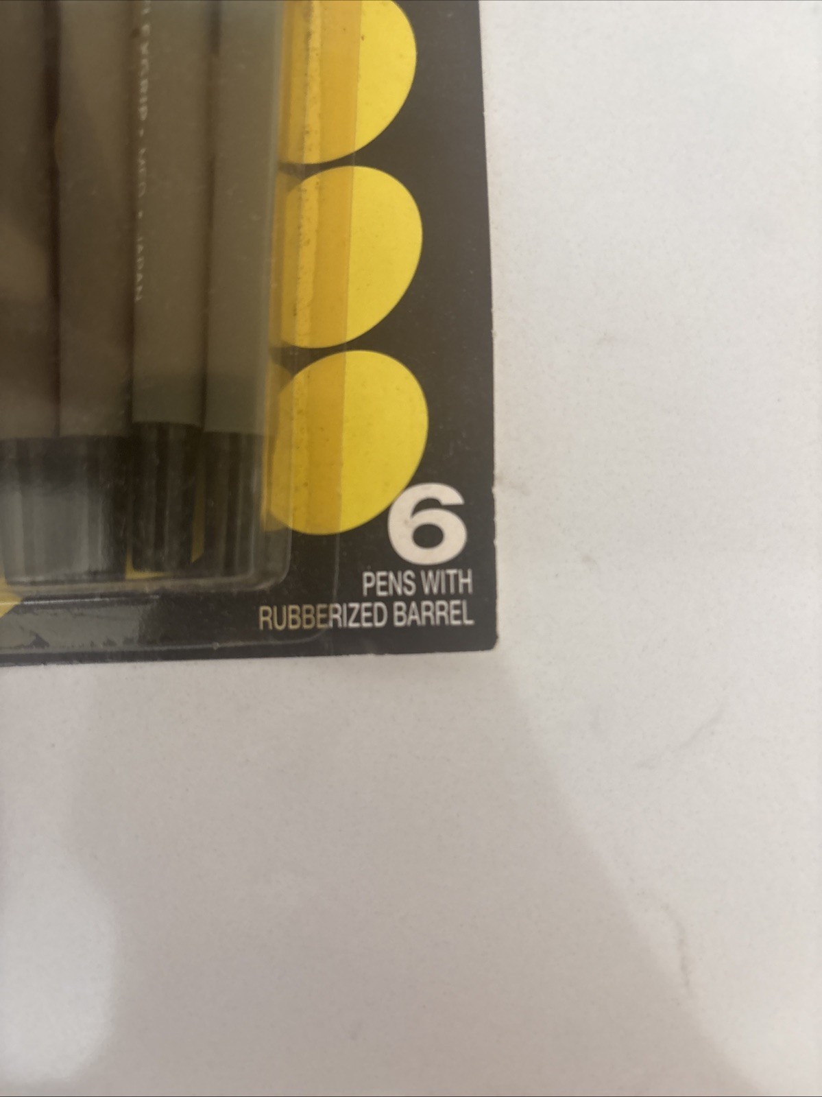Papermate Flexgrip Med. Black Ball point Pens (6) New Old Stock