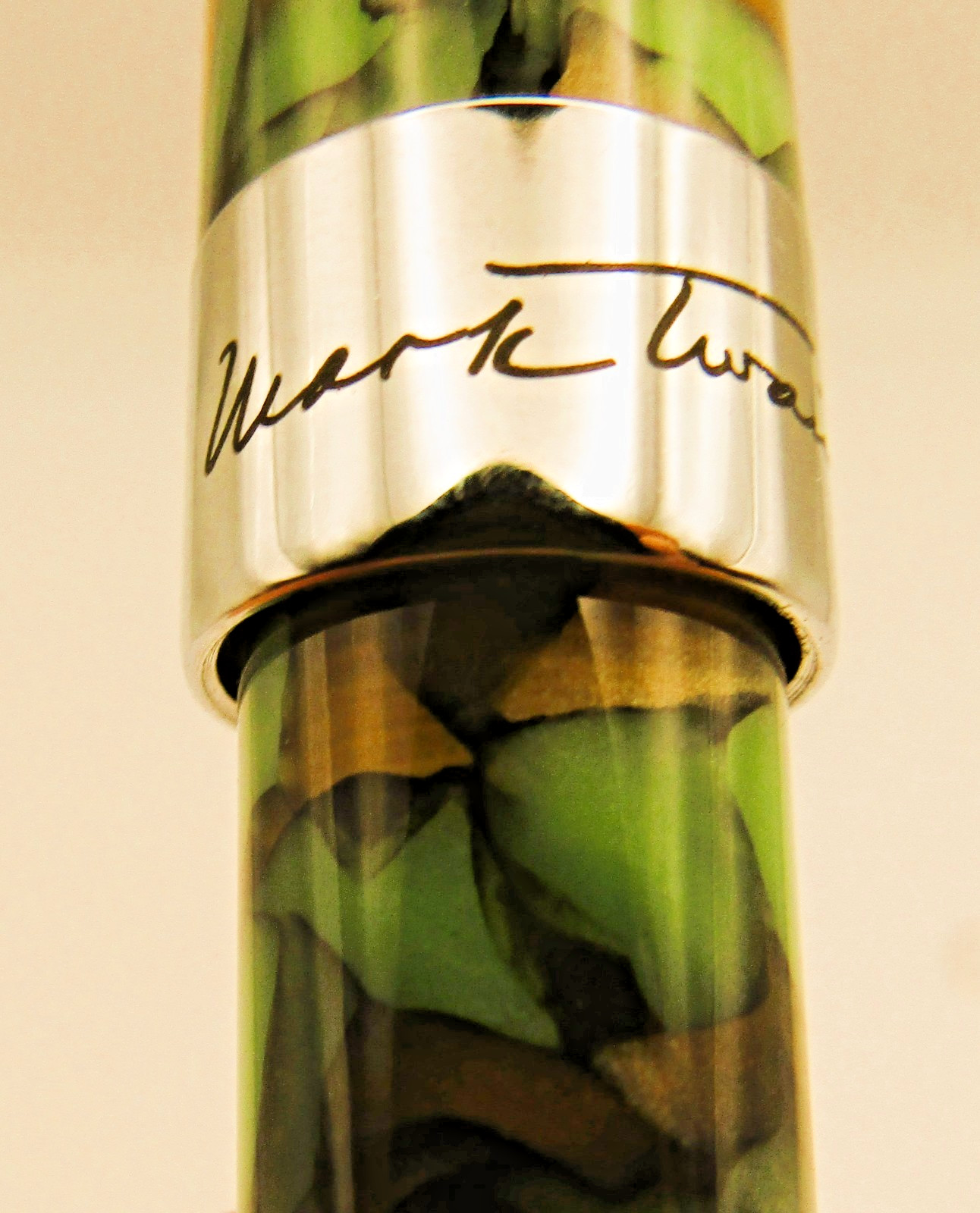 Conklin Mark Twain Crescent Collection Ballpoint Pen Spring Green Colorway