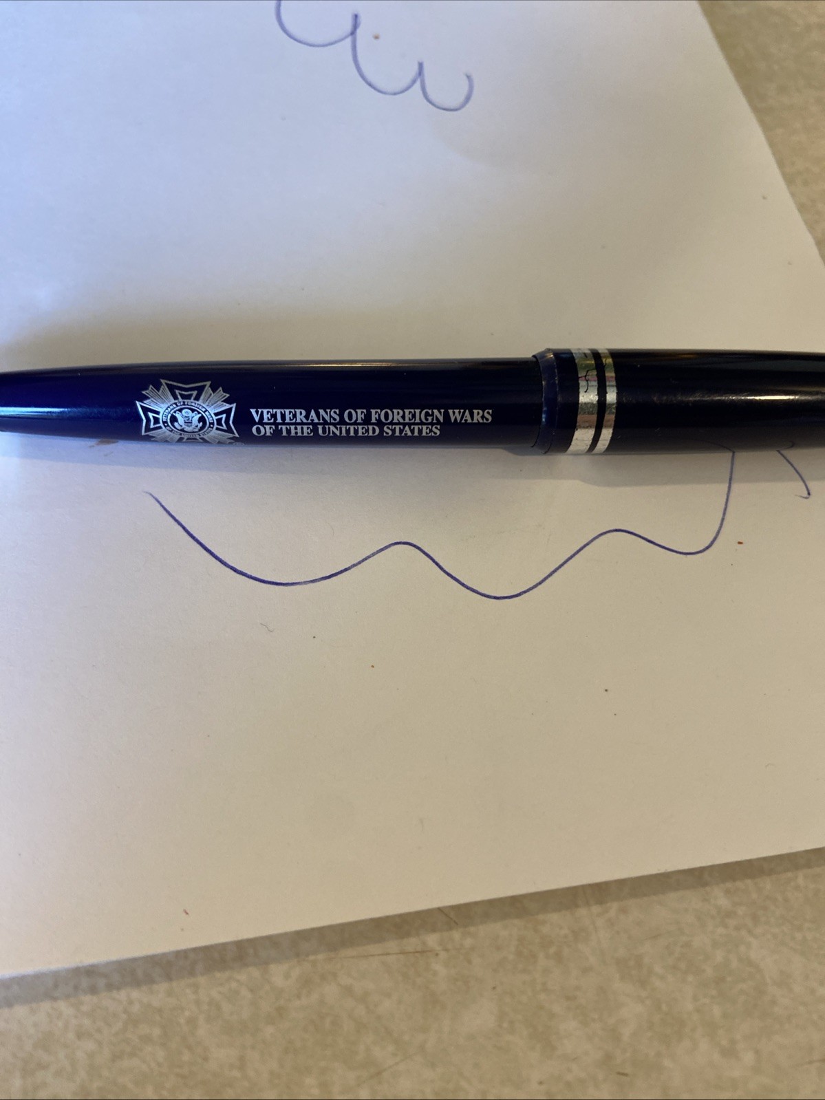 Veterans of Foreign Wars of the United States Ballpoint Pen, Blue /Vintage