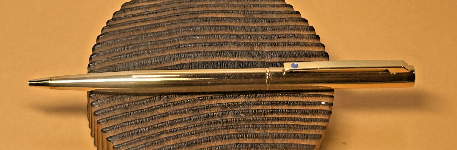 1986 Ritepoint CHROMATIC Salesman Sample CR7720 Brass PANASONIC Adv. Pen