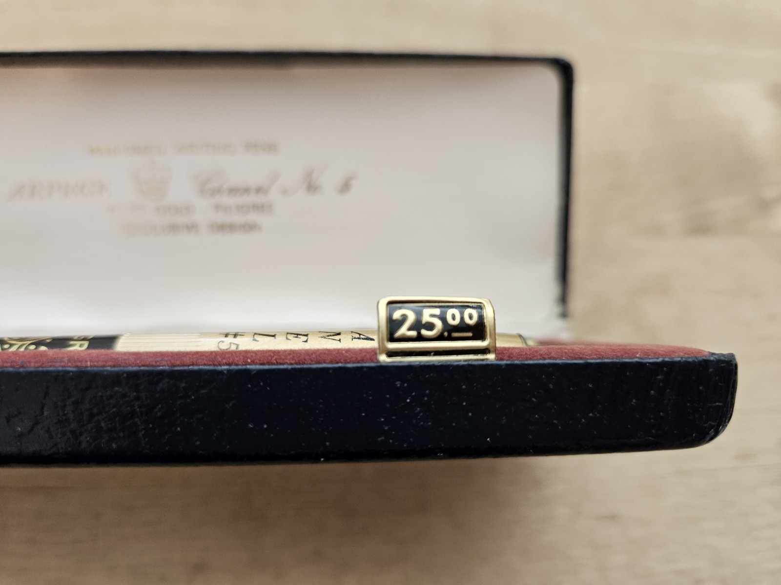 Arpege CHANEL No 5 Ballpoint Pen Set Vintage 14kt Gold Perfumed Writing Pens