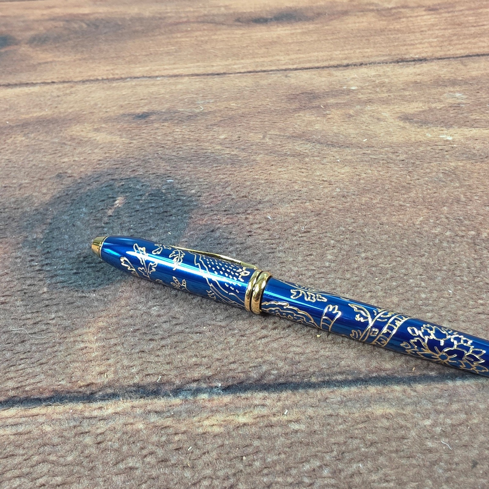 Cross Sauvage Ballpoint Pen Year of the Dragon Blue Gold Good Special Edition