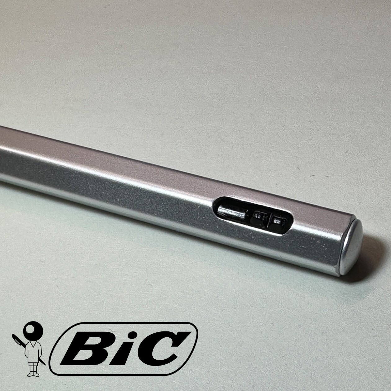 BIC Aluminum Body Refillable Cristal Re’new Ball Point Pen 1.0mm with 2 Refills