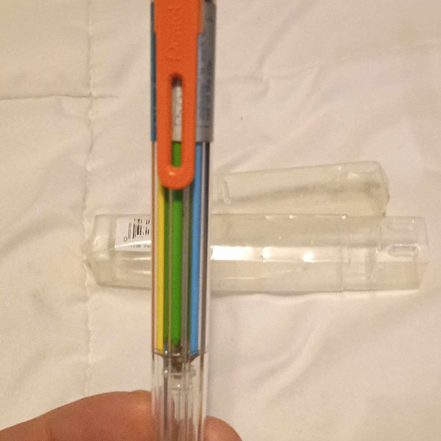 Pentel Plastic Multicolor Retractable Ballpoint Pen w/ Multicolor Ink & Case