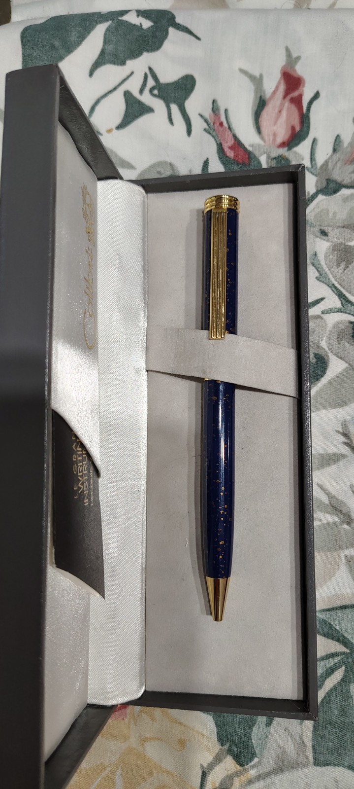 Over Size Colibri ROC Blue & Gold Trim Ball Point Pen