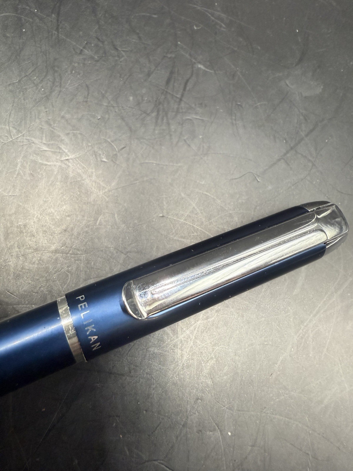 Pelikan Pura K40 Blue & Silver Ballpoint Pen Made In Germany Needs Ink Refill