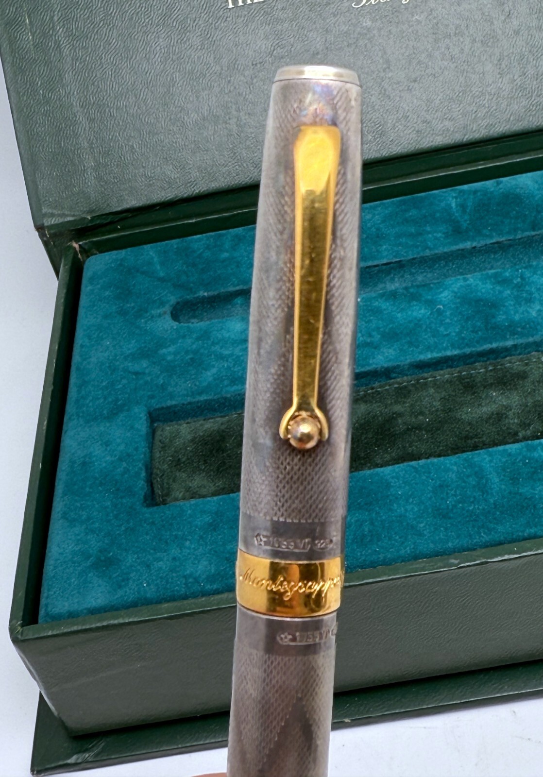 1990’s Montegrappa 1912 1055vi Silver 925 Sterling Silver Ballpoint Pen