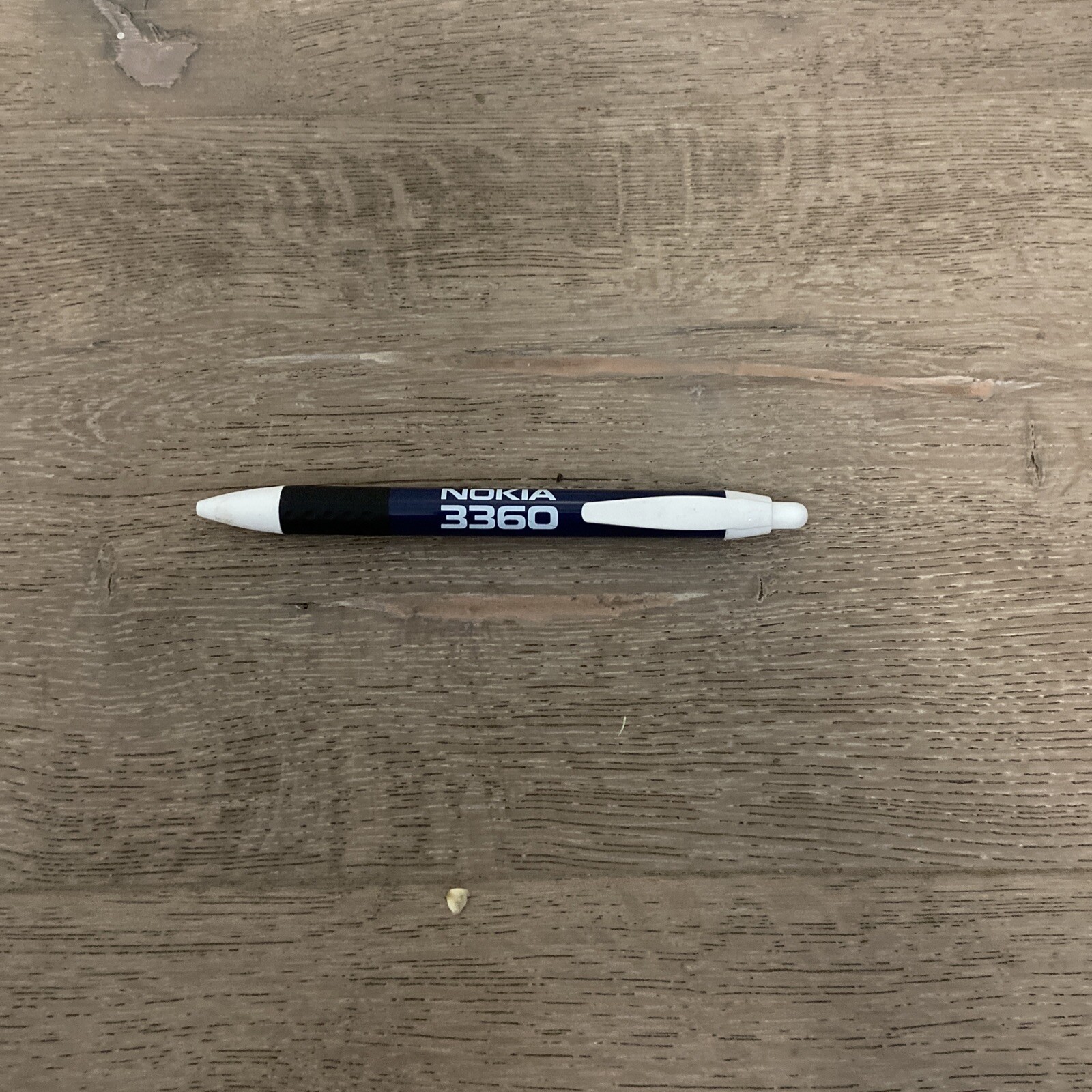 Advertising Pen Large Blue With Rubber Grips Nokia 3360 Click Pen