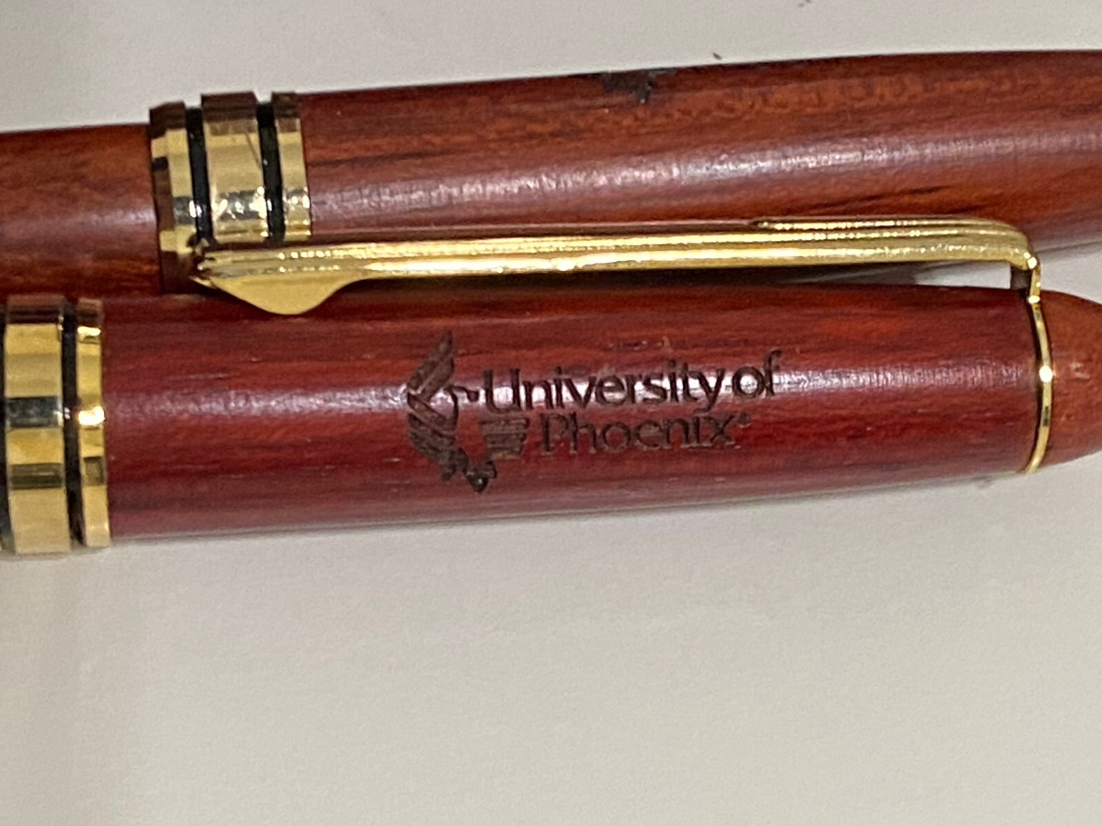 University of Phoenix Online Pen & Pencil Wooden Presentation Box Case