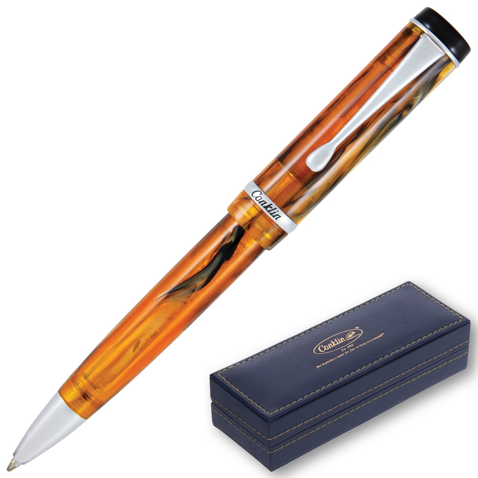Conklin Duragraph Ballpoint Pen – Amber, With Medium Tip (CK71345)