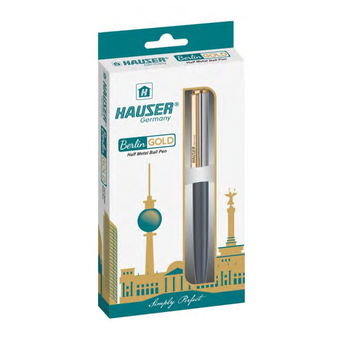 Hauser Germany Berlin Gold Designer Ball Pen For Smudge Free Writing With FS