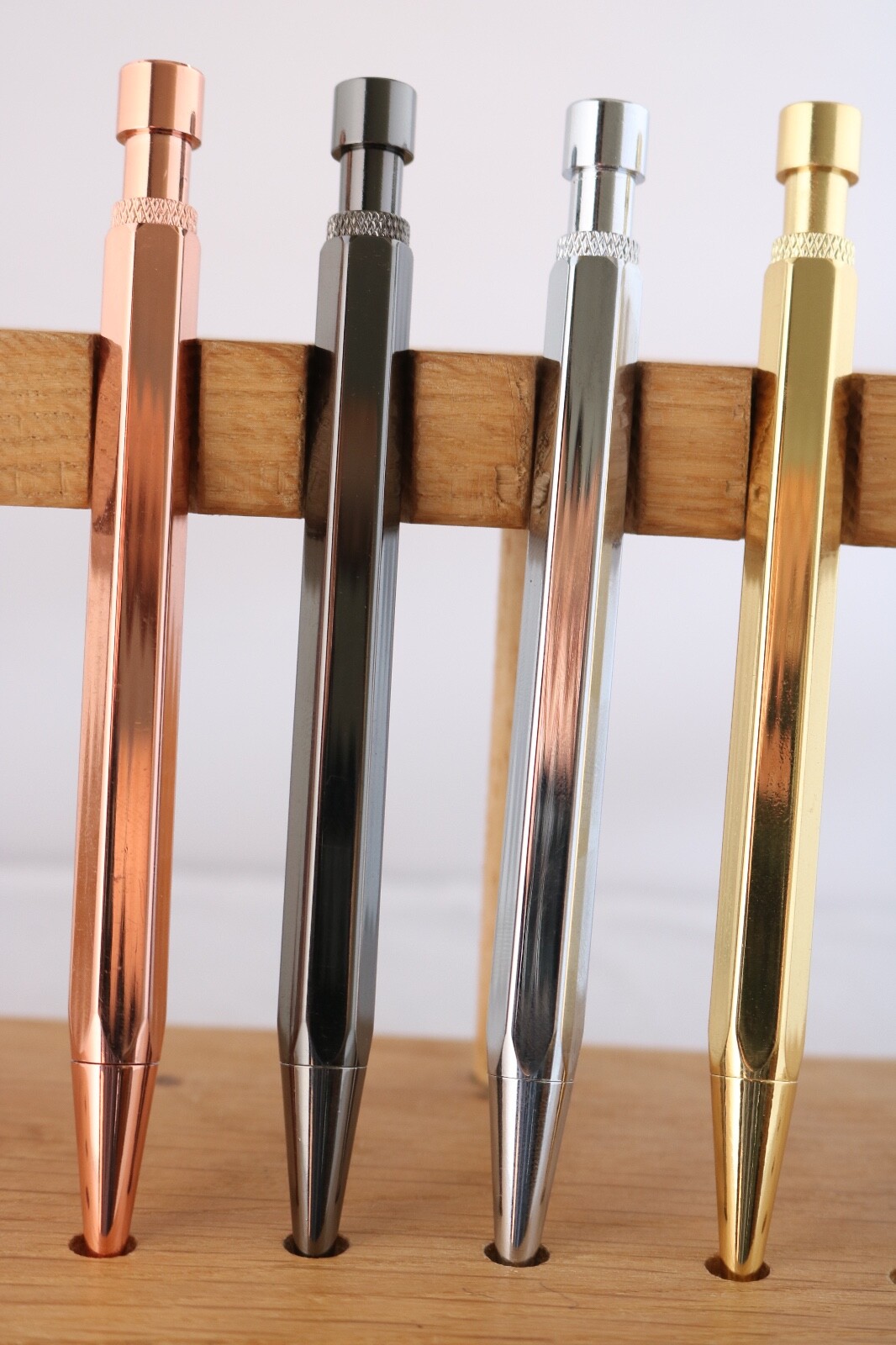 Rossco’s Pens Hexagonal Metal Ballpoint Pens, 4 Finishes, UK Seller