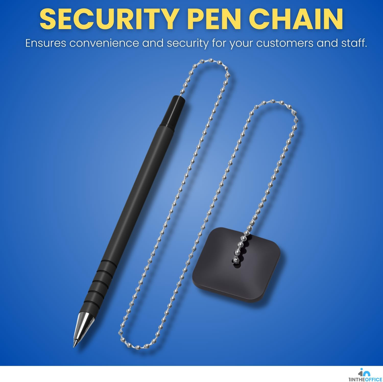 Pen with Chain 7mm Security Pen with Adhesive Pad Pen with Chain For Desk Wit…