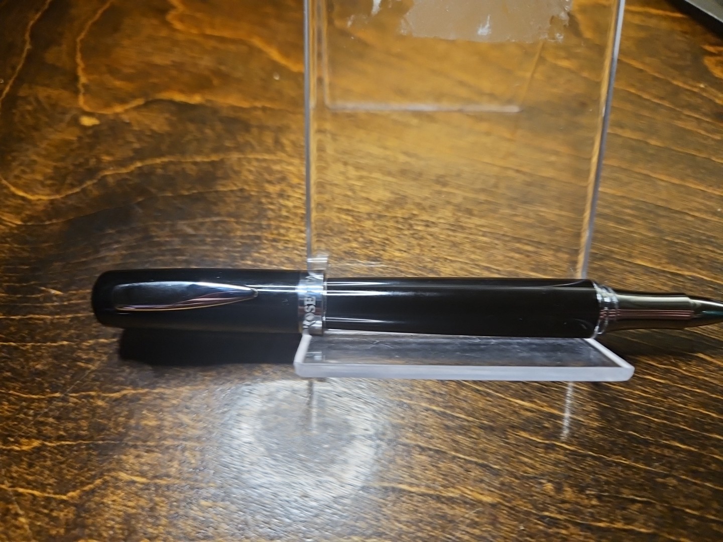 Rosetta Magellan Ballpoint Pen, Black Onyx, Chrome Trim