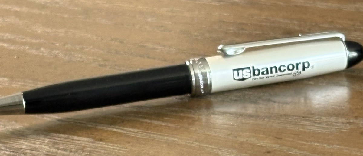 Lot Of 13 US Bancorp Investments Insurance Advertising Pen Metal Dried Ink NEW