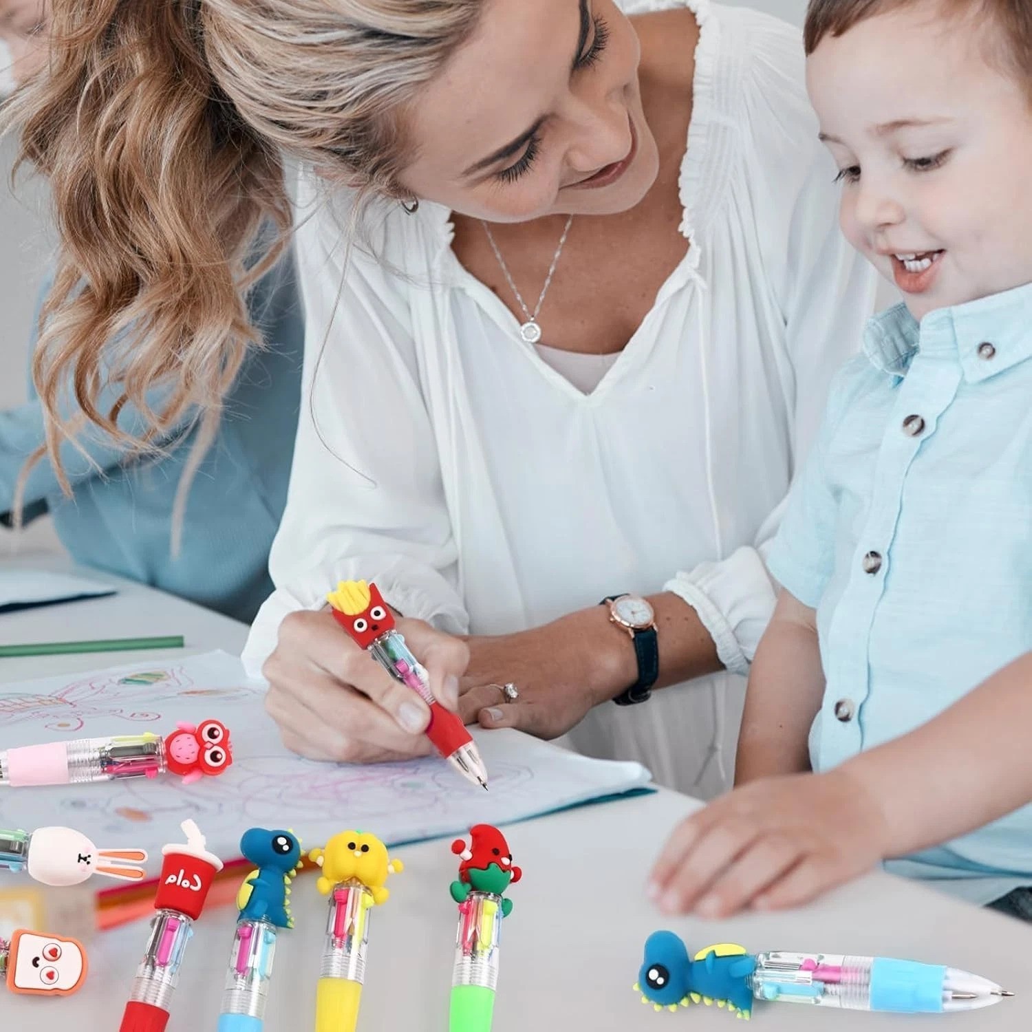 20Pcs Mini Multicolor Pens in One 4-in-1 Cute Pens Bulk for Kids, Fun Kawaii …