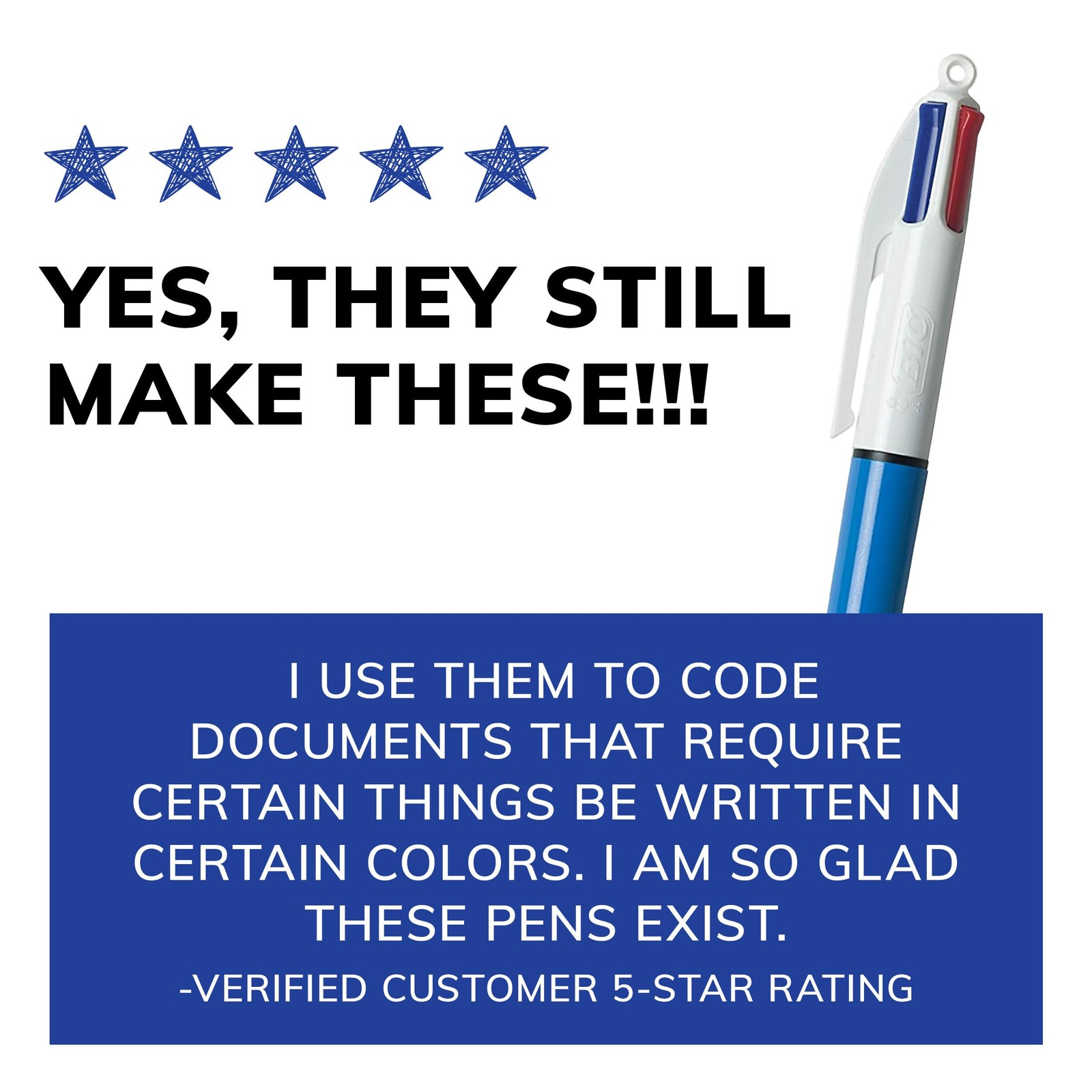 4 Color Original Retractable Ballpoint Pen with 1.0 mm Medium Point 3 4 Colors