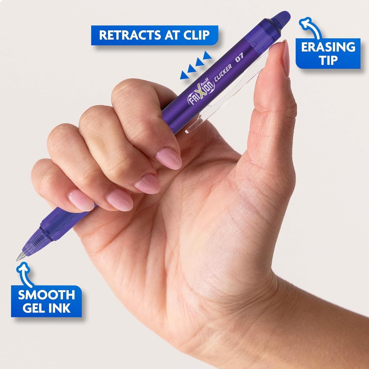 Pilot, FriXion Ball Erasable & Refillable Gel Ink Pens, Fine Point 0.7 mm, 8ct