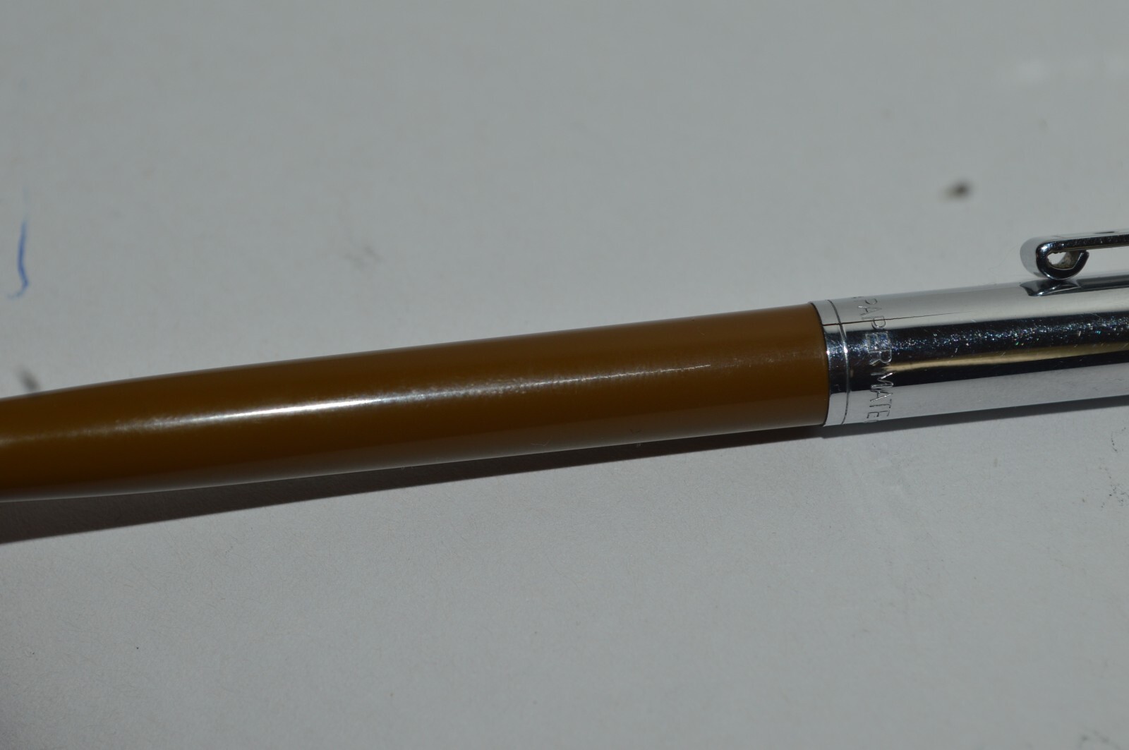 PAPER MATE Profile Slim Grip Ballpoint Pen Brown-Chrome Barrel Made In USA 1990s