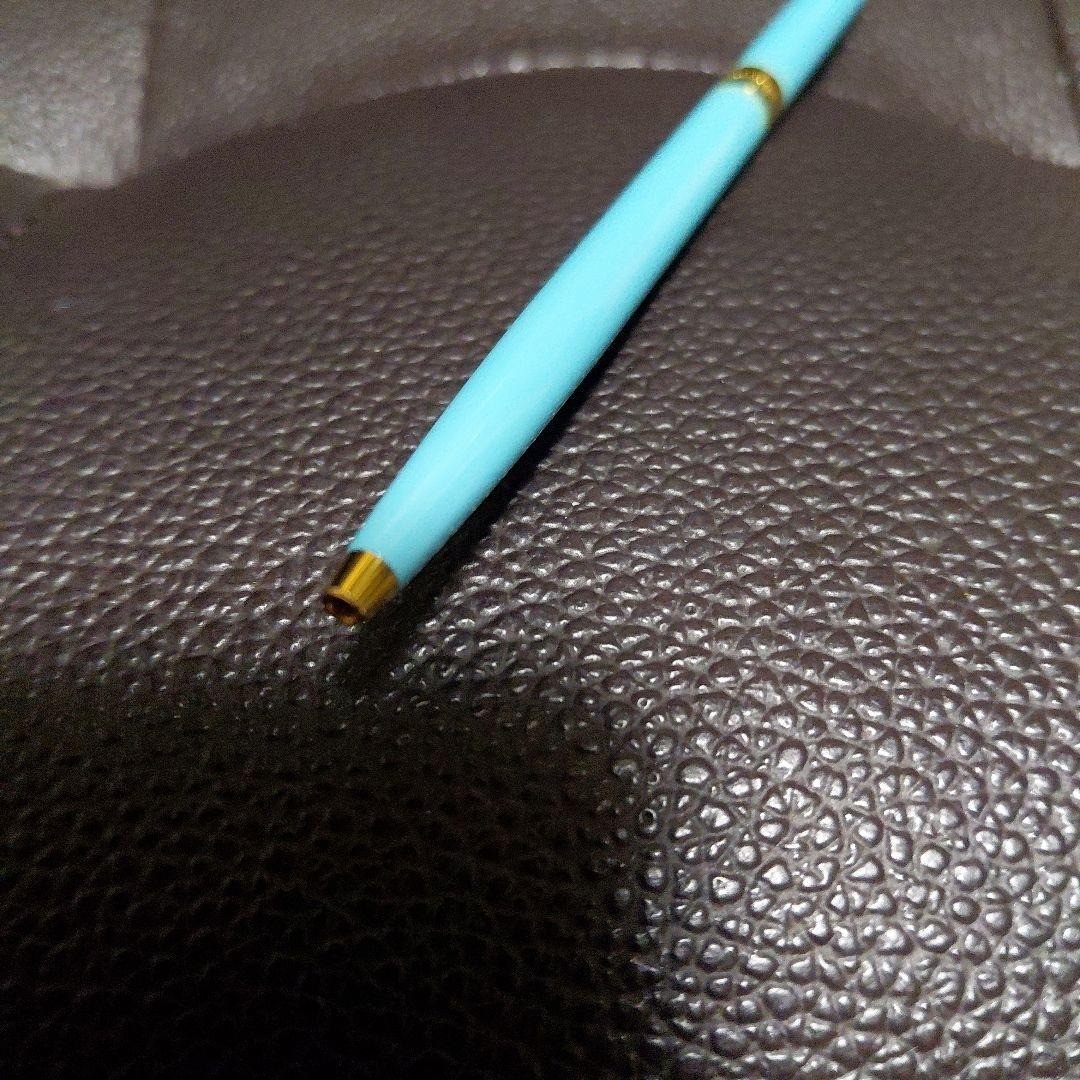 Tiffany & Co Gold Blue Enamel Purse Pen Pre-Owned Accessory