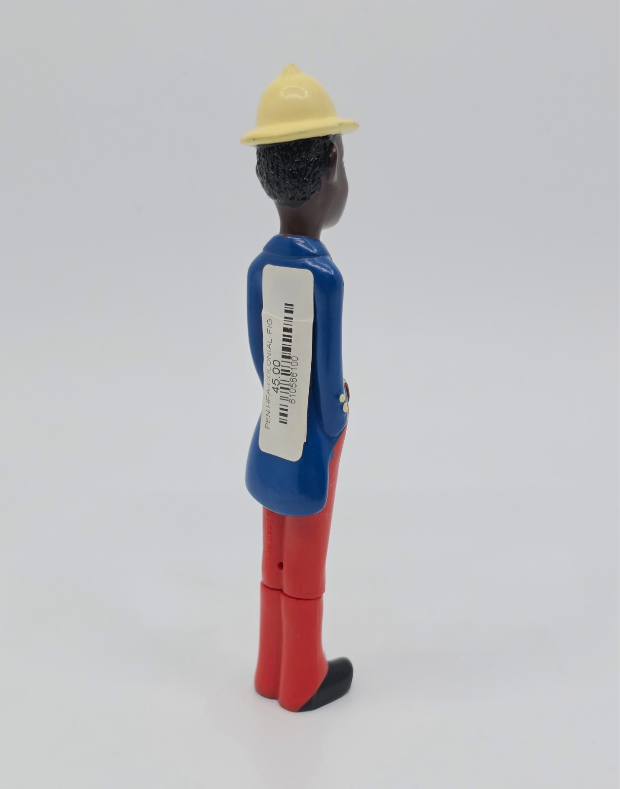 Rare Colonial Figure Novelty Pen African Colon Statue 5.5″ NOS Heart and Star