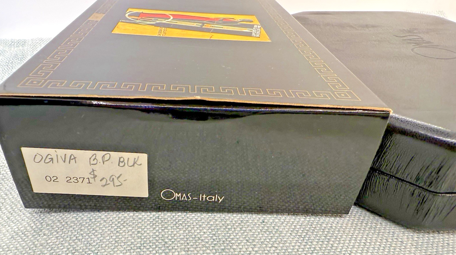 OMAS Ogiva Ballpoint Pen Nera (black) with Chrome Trim and matching gem Boxed
