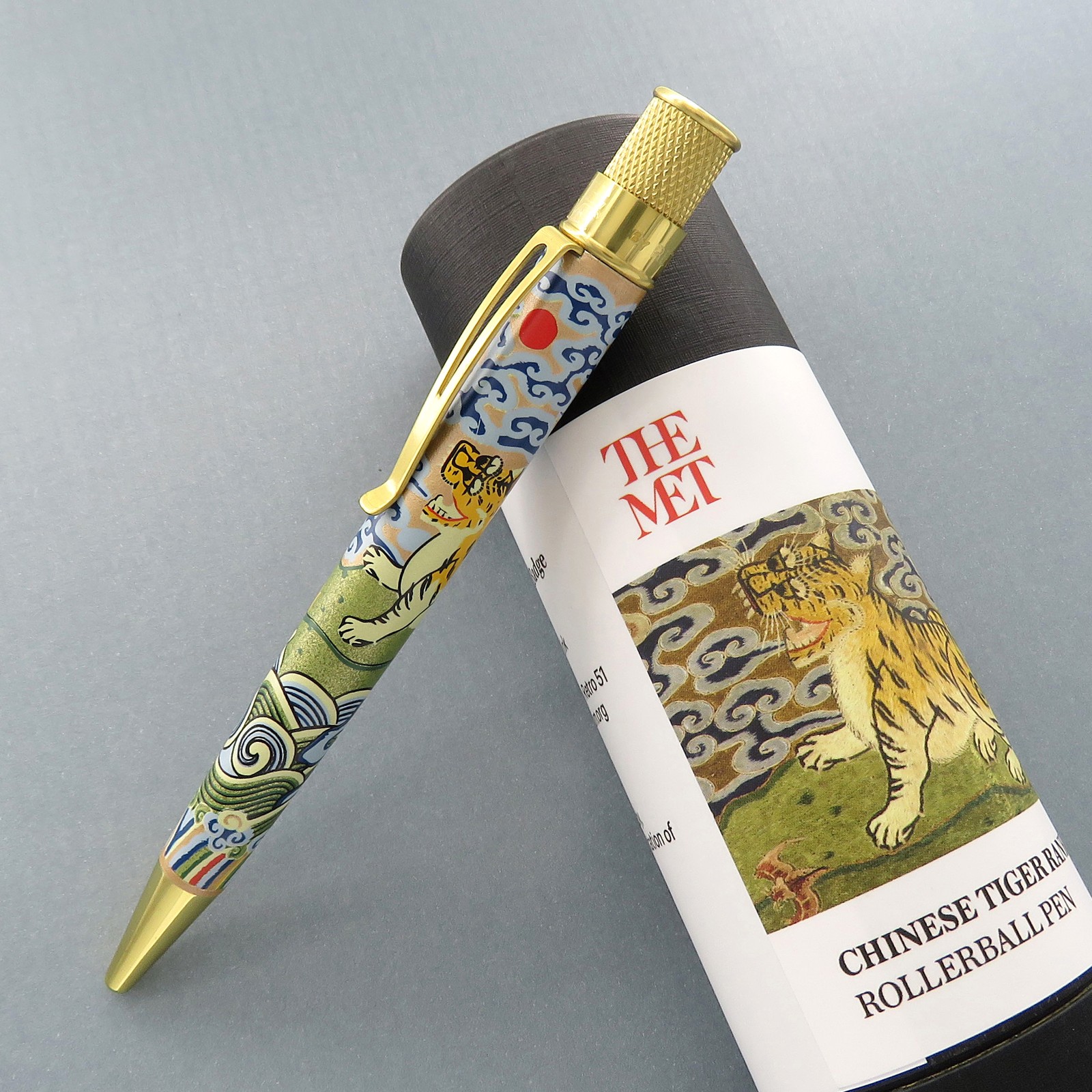 Retro 51 Tornado Metropolitan Rollerball in Chinese Tiger Rank Badge -NEW in Box