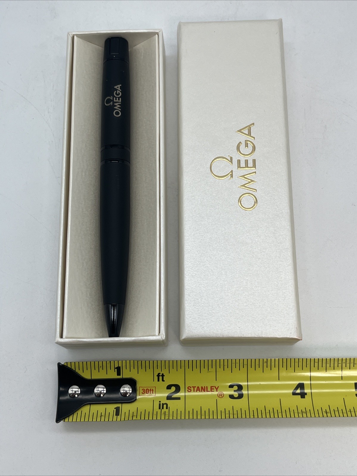 Omega Ballpoint Pen White Box Novelty For Watch Rare Original Gift Japan New