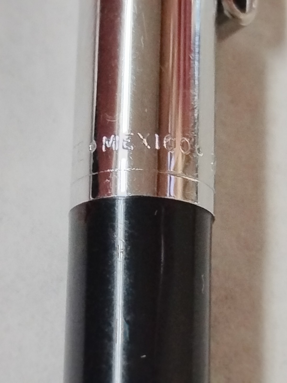 Vintage Paper Mate Double Heart Ballpoint Pen Black Silver Black Ink Tested #F1