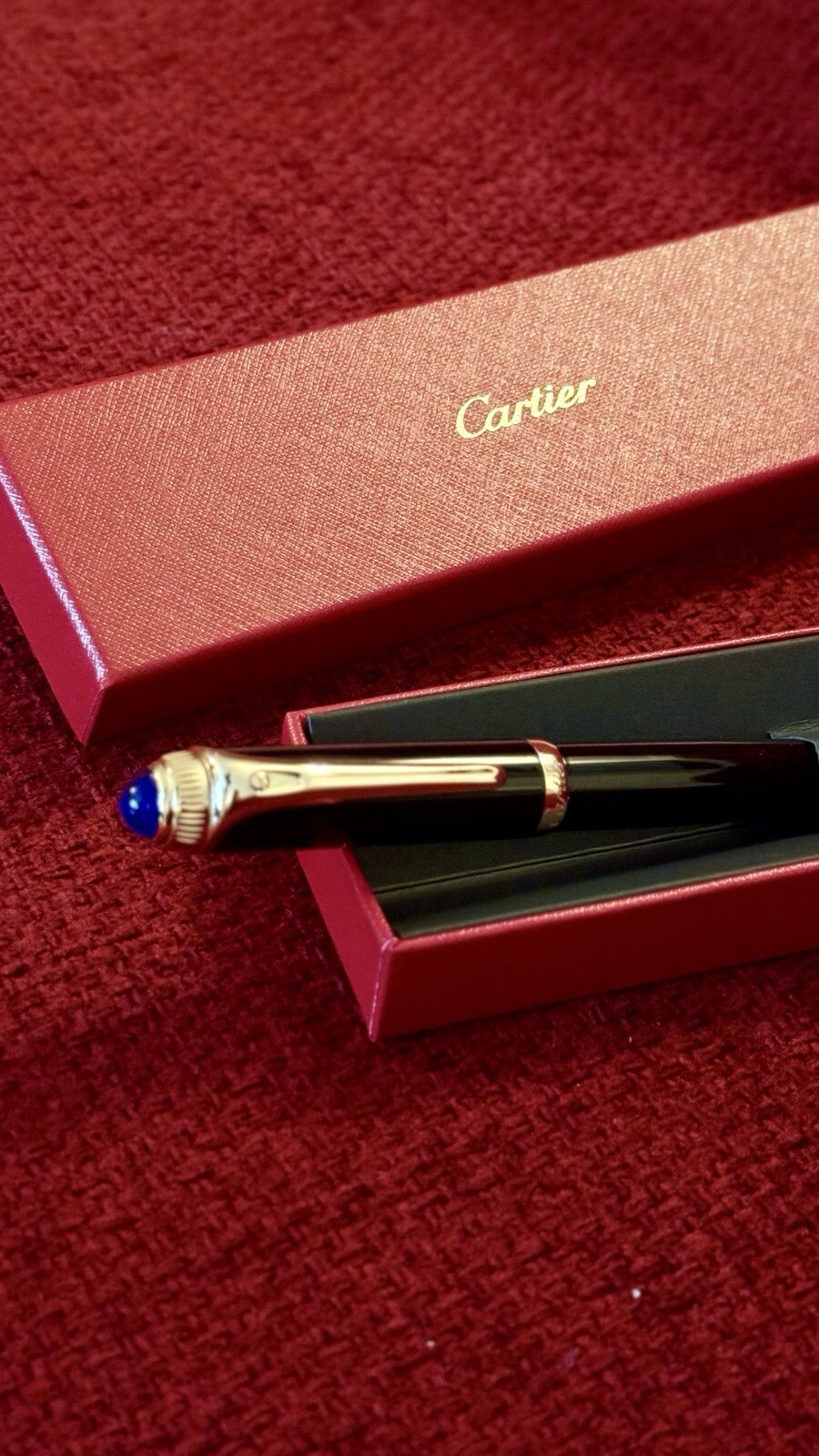 Cartier Yellow Gold Finish Rollerball Pen, Collectable Promotional Gift, AD Gift