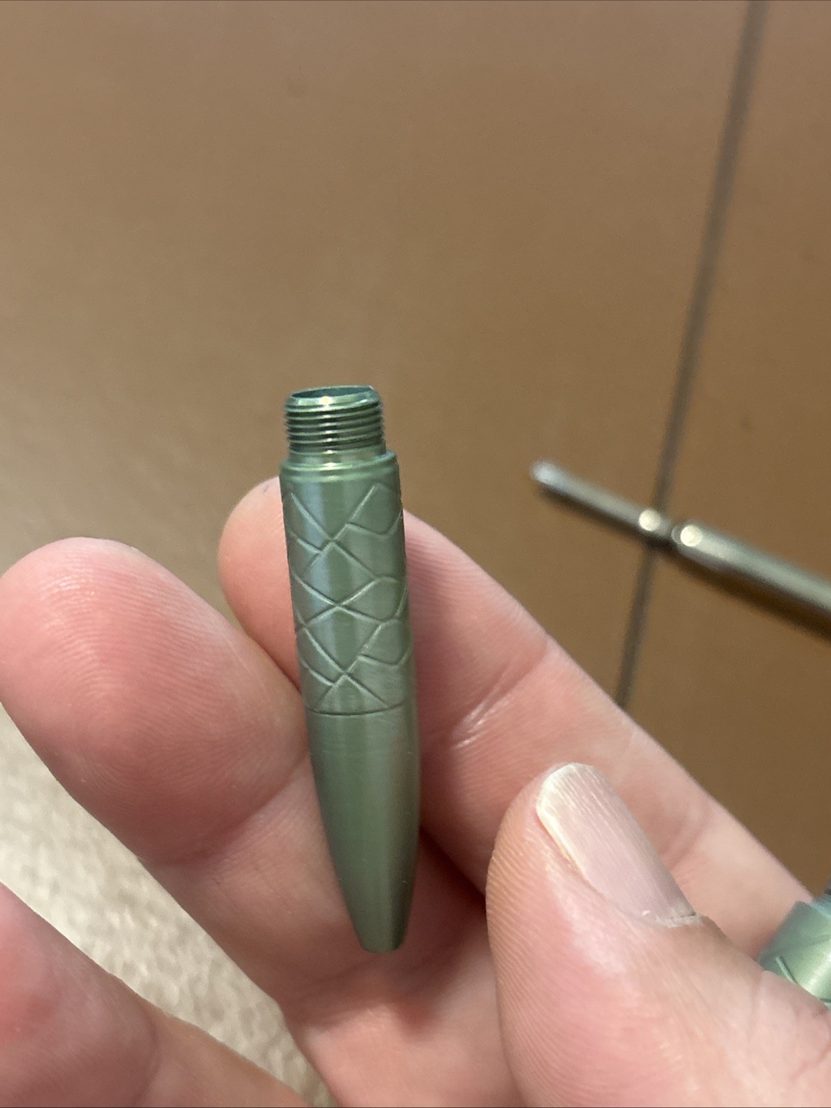 Maratac Countycomm Full Titanium Embassy Pen Custom Green Purple Anodization 665