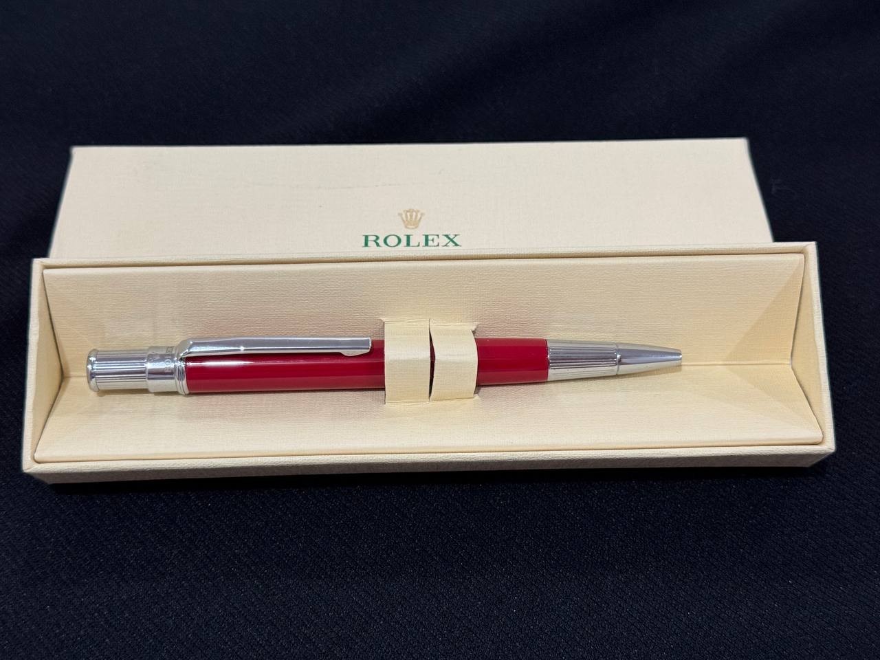 Luxury Red Ruby Ballpoint Pen 2025 Elegant Oyster Style Gift Box & Pouch