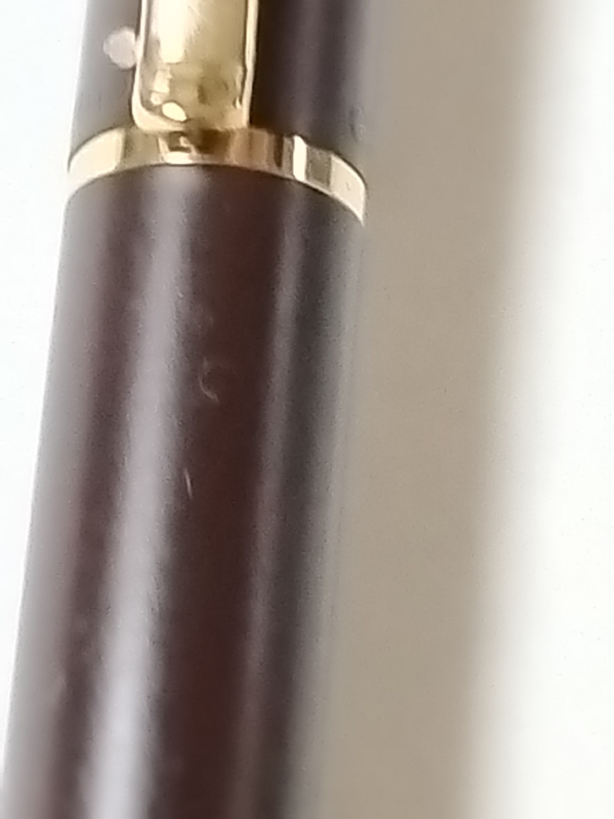VTG Élysée Line 60 Ballpoint Pen Chocolate Brown Gold Trim-Omega Log-Germany #84