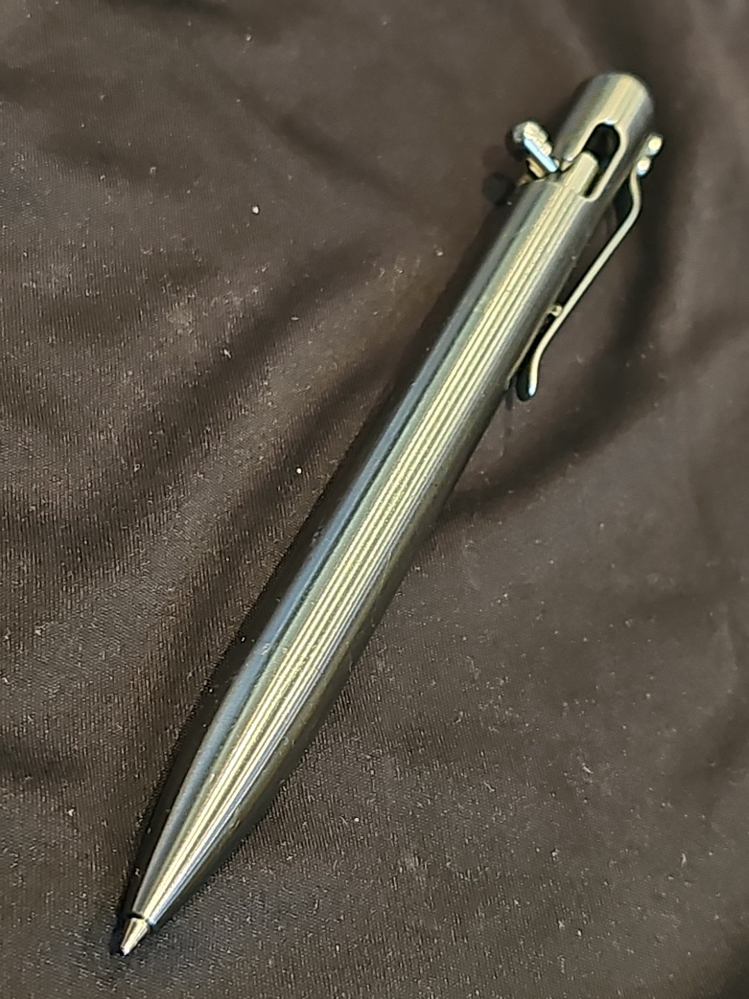 BASTION Bolt Action Pen Stainless Steel – excellent new ink free shipping