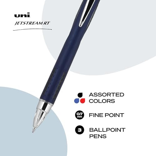 Jetstream RT 3 Pack, 0.7mm – Black, Blue and Red Ballpoint Pens – Wirecutter