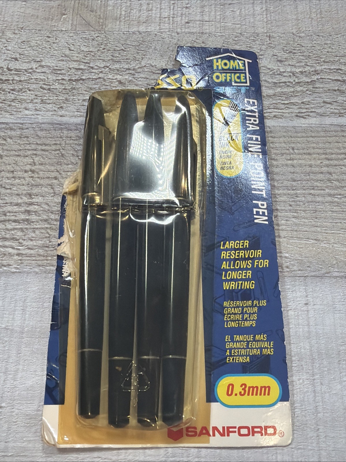 New 1996 Sanford Expresso Extra Fine Polymer Point Pens Lot Of 4 Black 0.3 mm