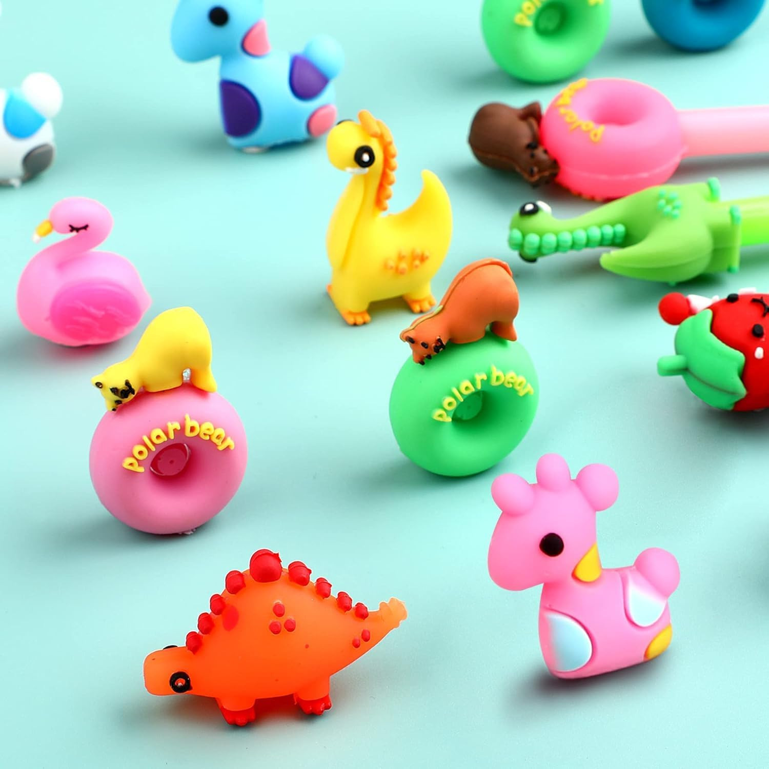 20 Pieces Cartoon Cute Gel Rollerball Pens Bulk Assorted Styles Novelty Writing