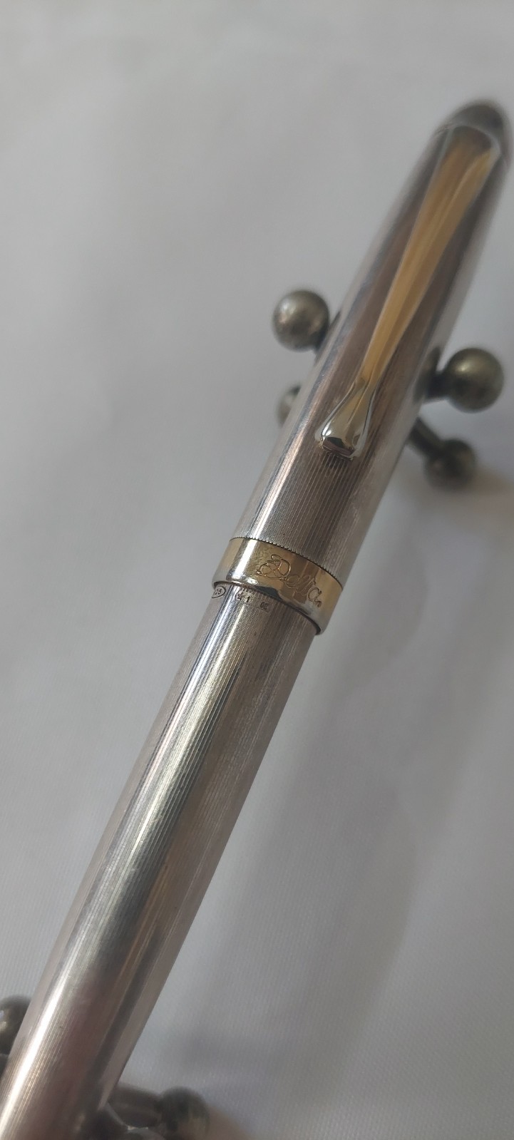 Vintage Delta Graffiti Silver 925 Ballpoint Pen