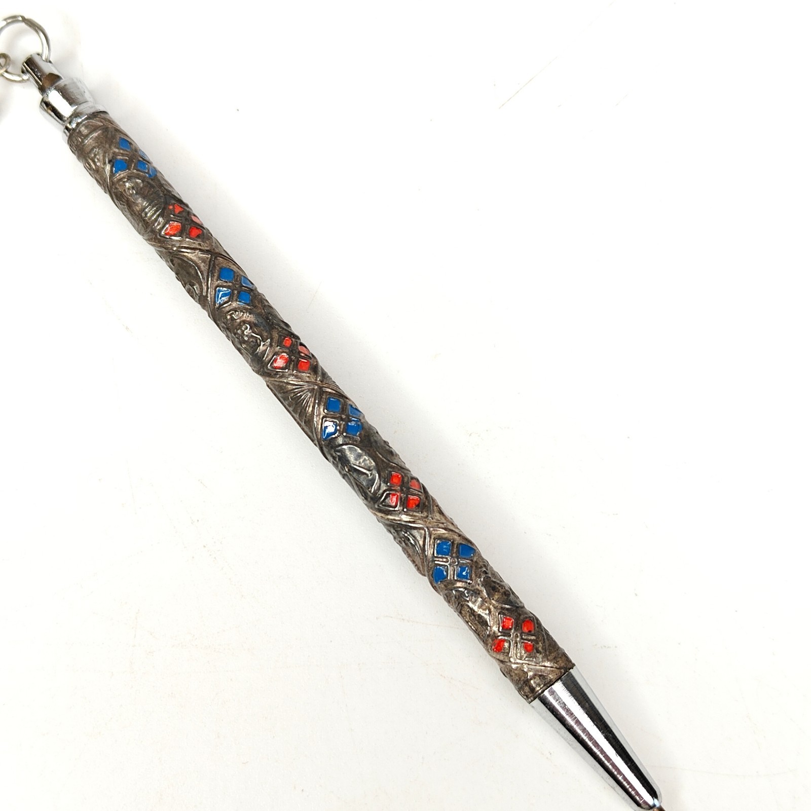 Rolex Israel Sterling Silver 12 Tribes Ballpoint Pen Star David Judaica Enamel