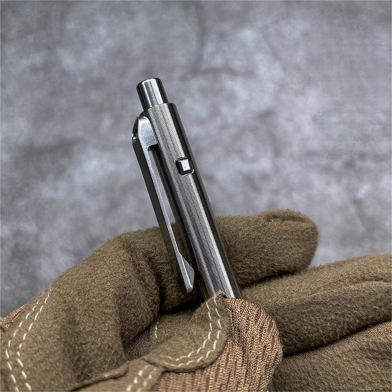 1PC Titanium Ballpoint Pen EDC Pocket pen Business Office Writing Signature Gift
