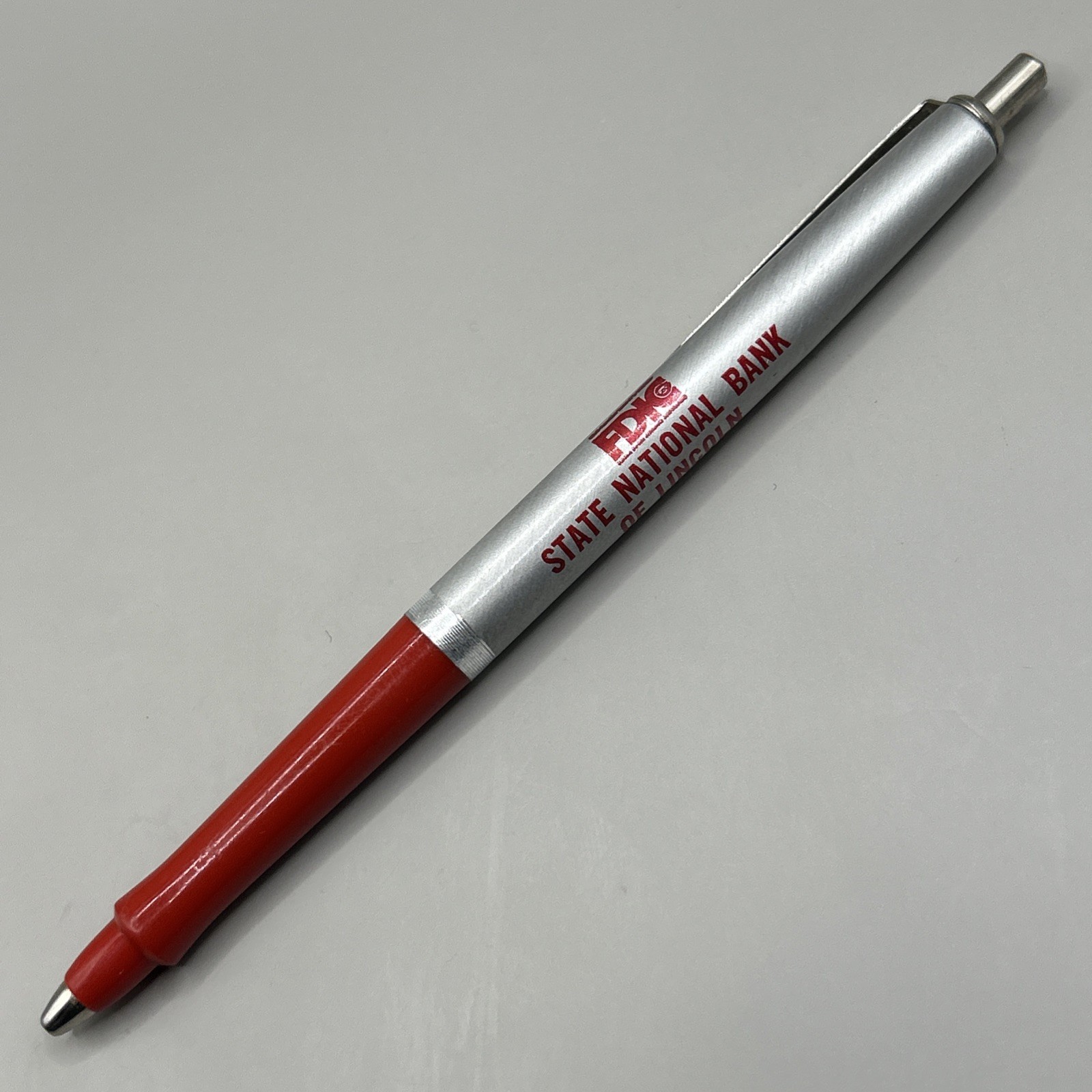 VTG Ballpoint Pen STATE NATIONAL BANK OF LINCOLN Illinois
