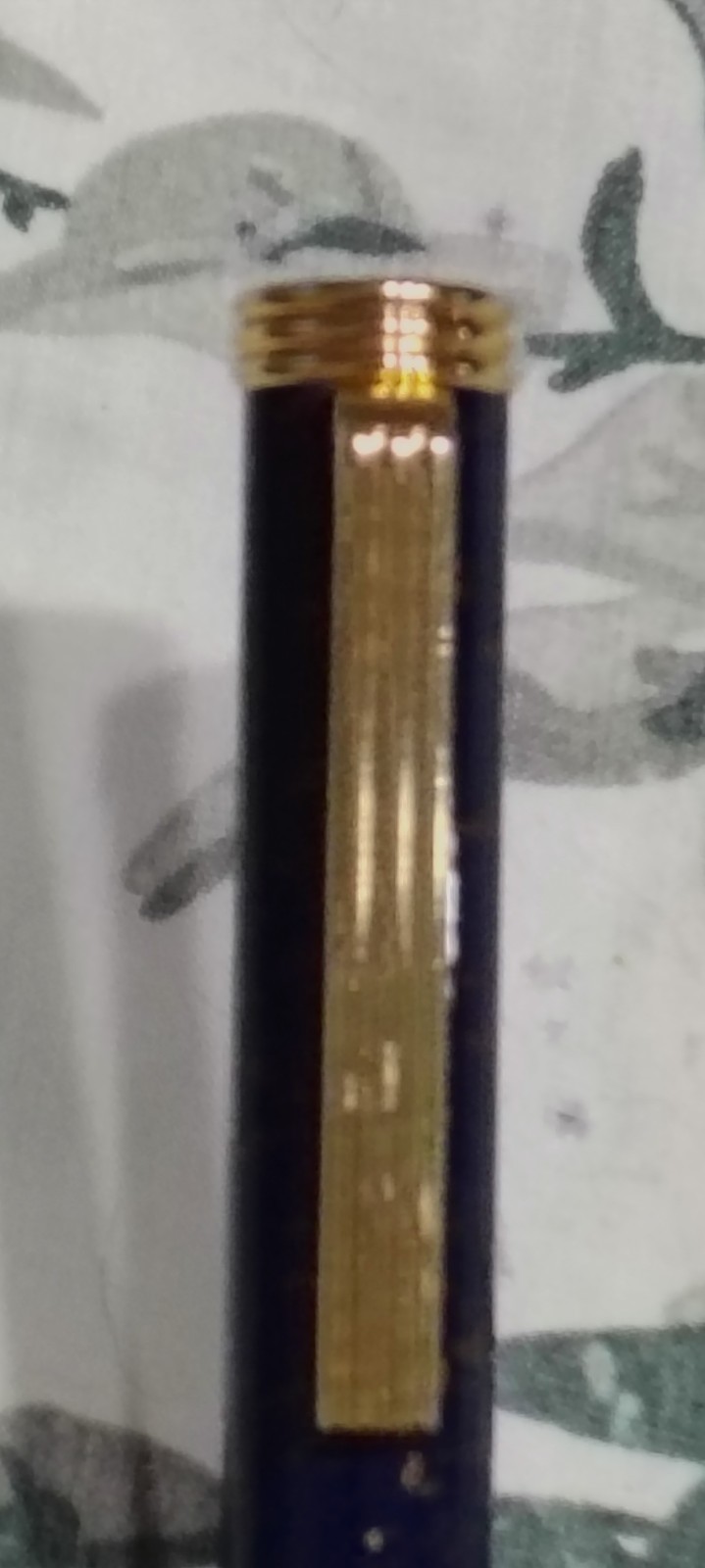 Over Size Colibri ROC Blue & Gold Trim Ball Point Pen