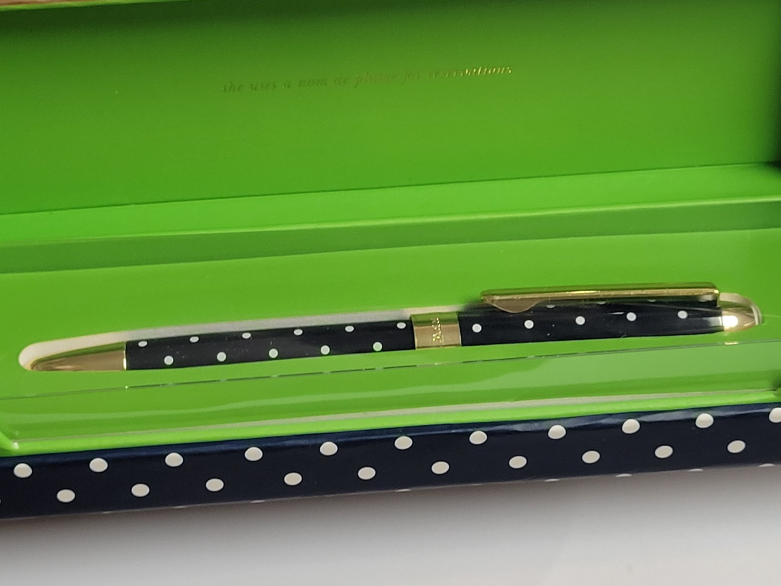 Kate Spade Navy Larabee Dot Ballpoint Pen (2023) Brand New USA Novelty Item
