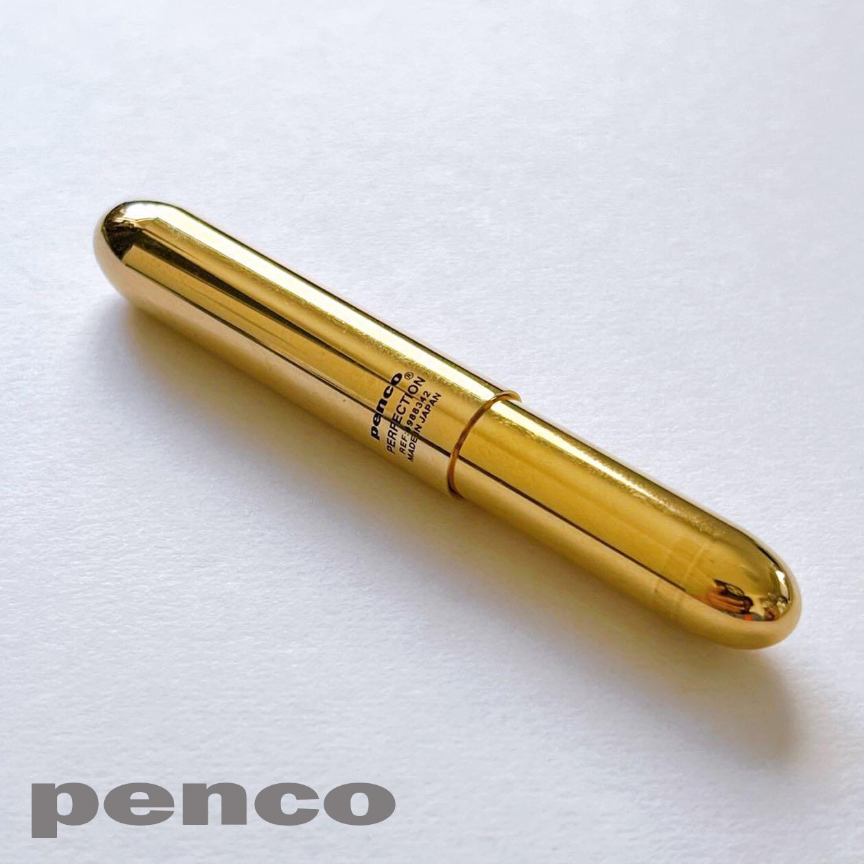 HIGHTIDE PENCO BULLET Ball Point Pen 0.7mm Solid Brass Body Japan Made