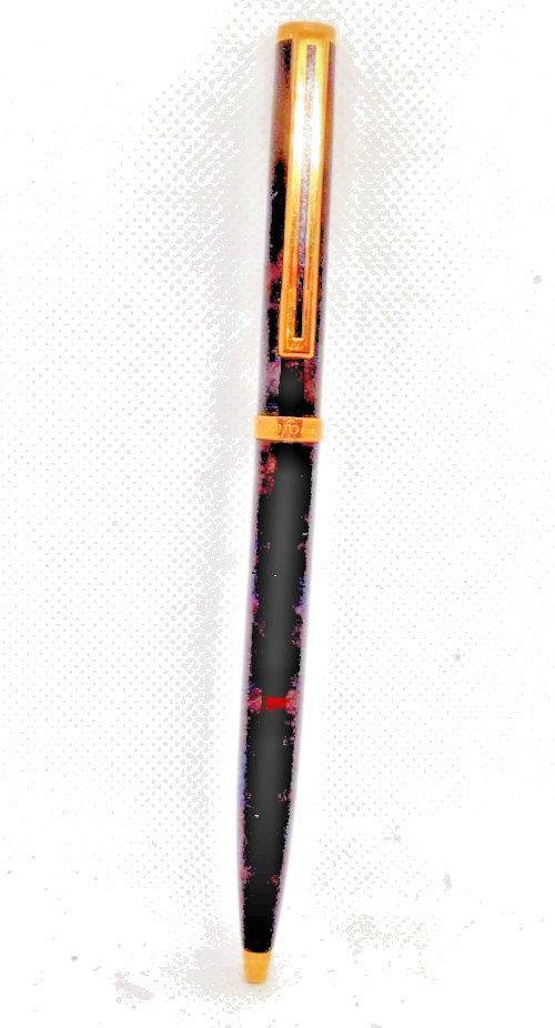 Reform Vintage Pre-1989 Mottled Brown and Gold Twist Ball Pen-West German