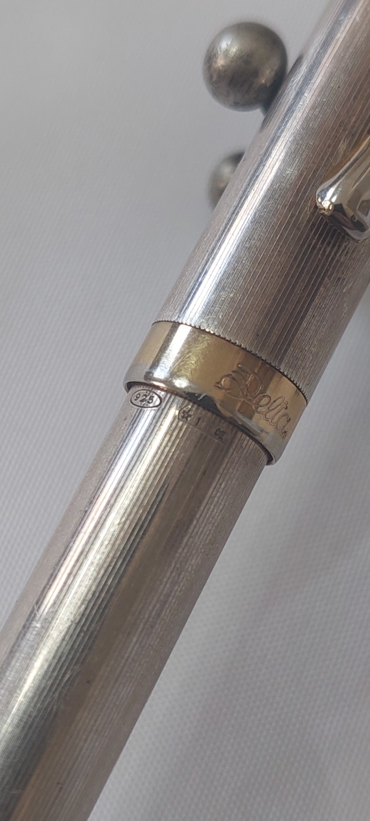 Vintage Delta Graffiti Silver 925 Ballpoint Pen