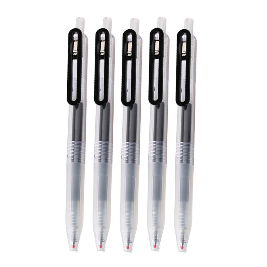 10pcs Original Muji Moma Gel Ink Press pen 0.5mm Office pen Press Ballpoint Pen