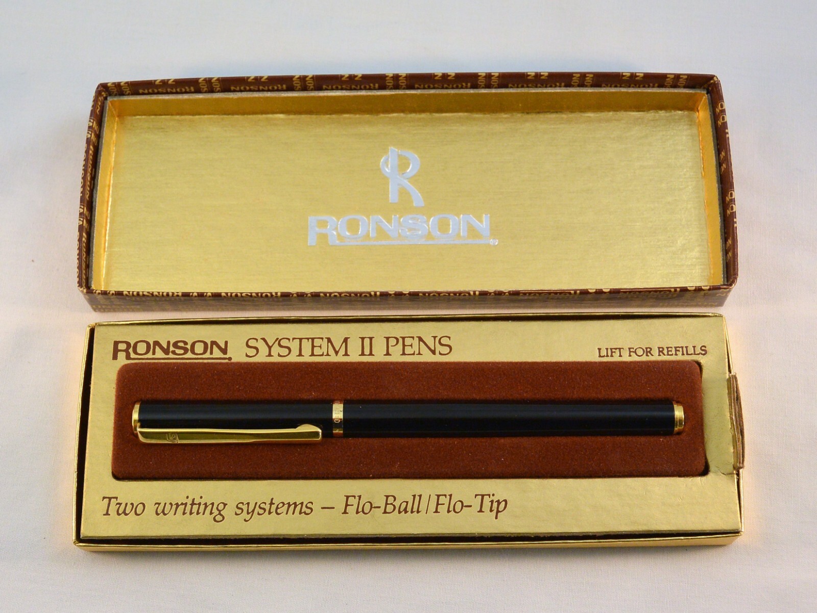 Vintage Ronson System II Pens Black Made In Germany