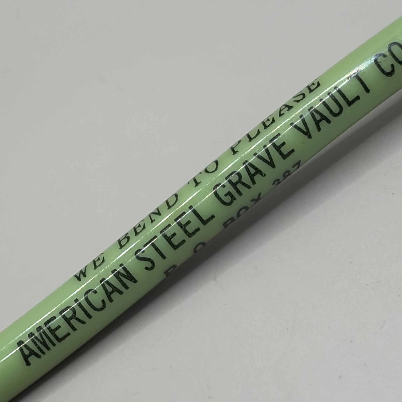 VTG Ballpoint Stick Pen AMERICAN STEEL GRAVE VAULT CO. Galion Ohio OH